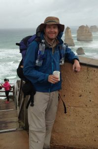 Dr Benjamin Hruska, after completing the Great Ocean Walk in southern Australia