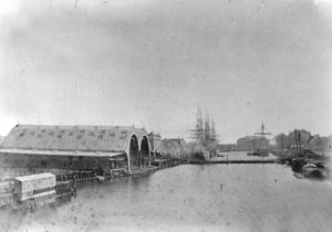Sheds at the Dockyard in 1875