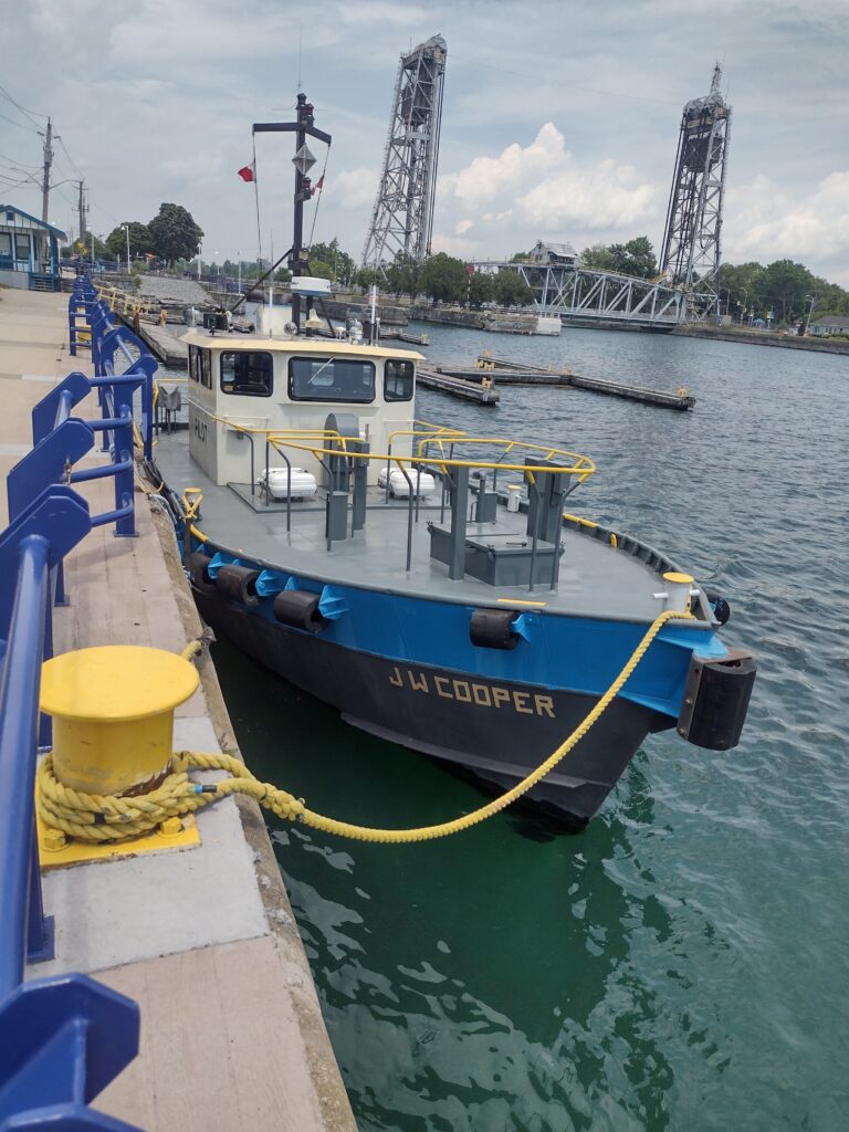 front half of the JW Cooper, Port Colborne's pilot boat