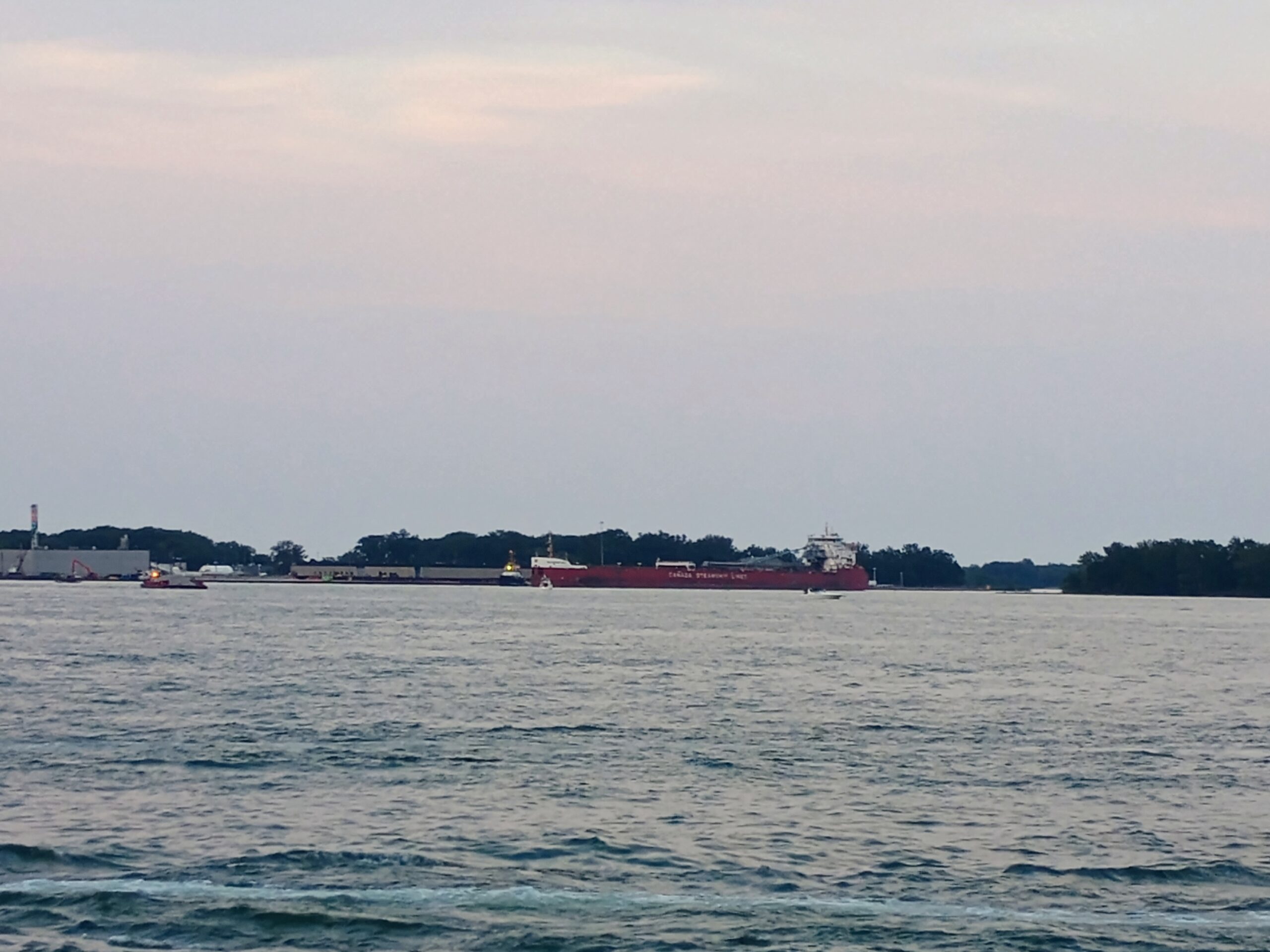 Freighter and a Tugboat waiting