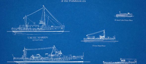 Images of types of U.S. Coast Guard vessels used during Prohibition