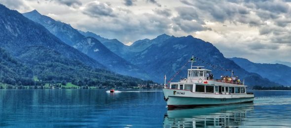 Ferry on Interlaken (lake), Switzerland