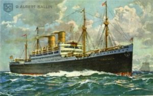 Postcard of SS Albert Ballin