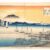 19th century Japanese woodblock print, fishing boats