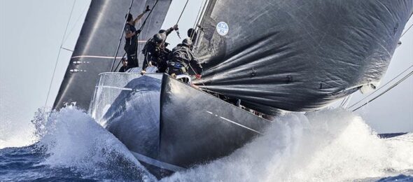 Yacht in sailing race